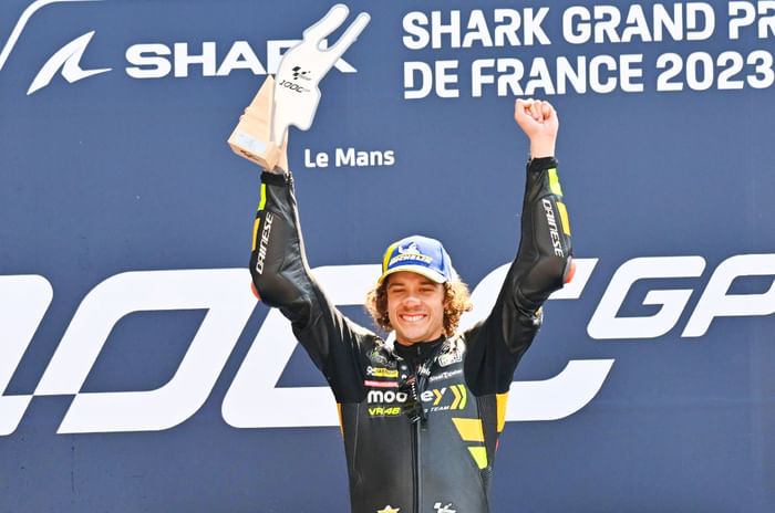 Bezzecchi triumphs again as Bagnaia crashes out in Le Mans